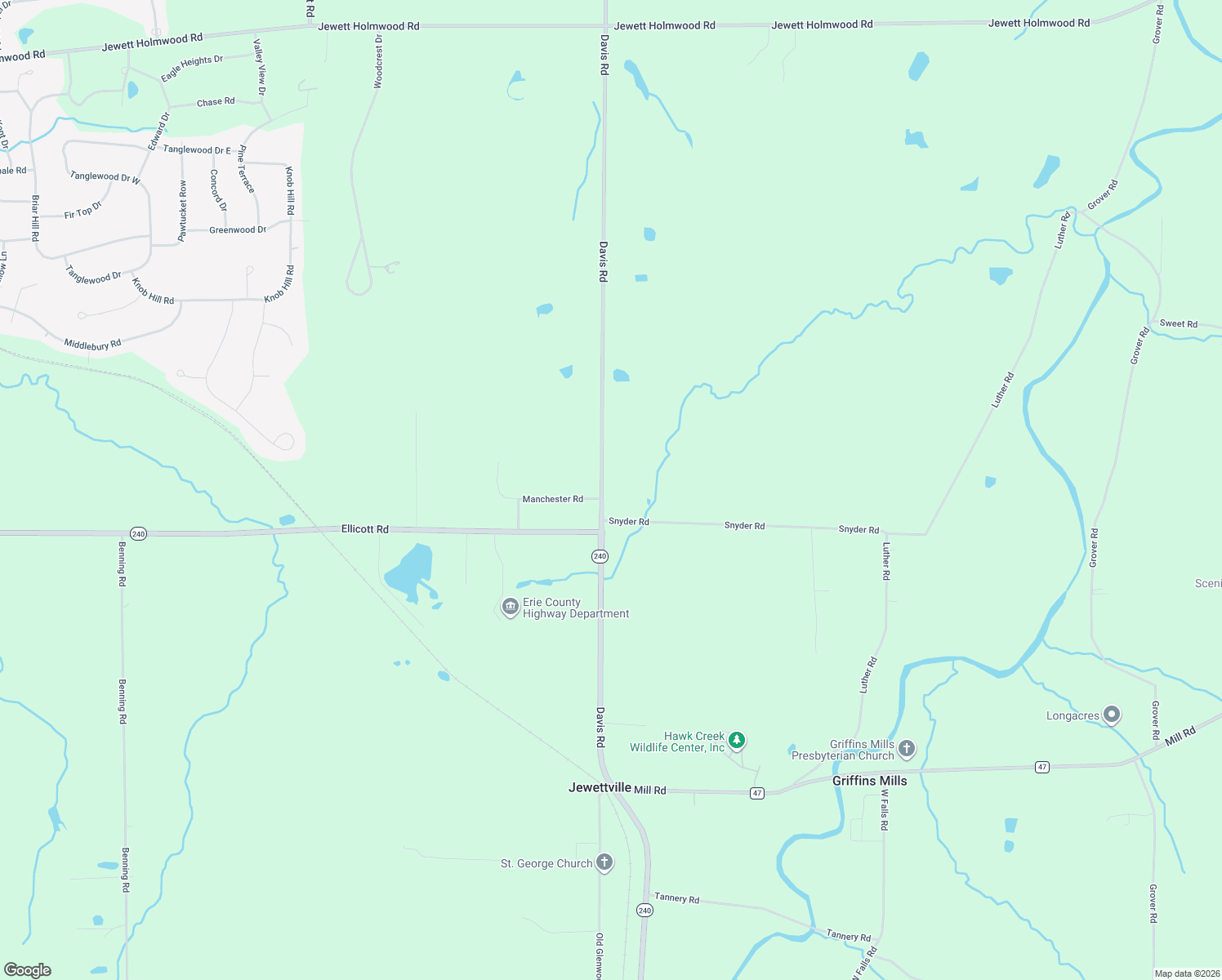 map of restaurants, bars, coffee shops, grocery stores, and more near 952 Davis Rd in East Aurora