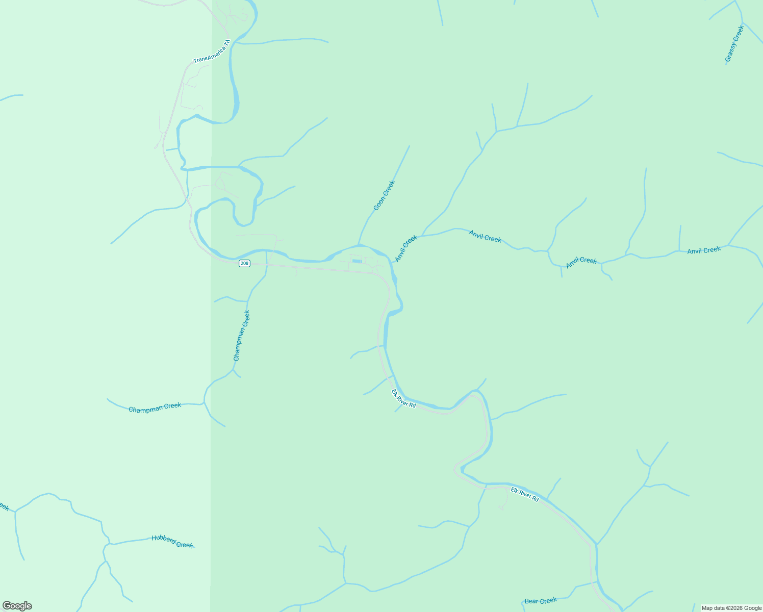 map of restaurants, bars, coffee shops, grocery stores, and more near 95172 Elk River Road in Port Orford