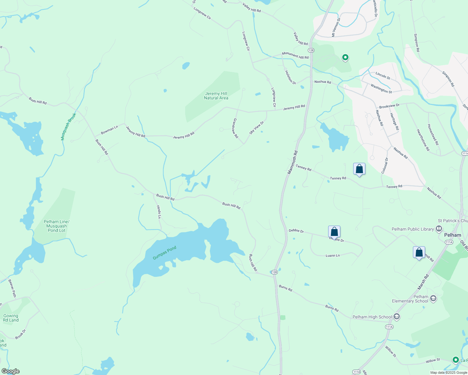 map of restaurants, bars, coffee shops, grocery stores, and more near 50 Bush Hill Road in Pelham