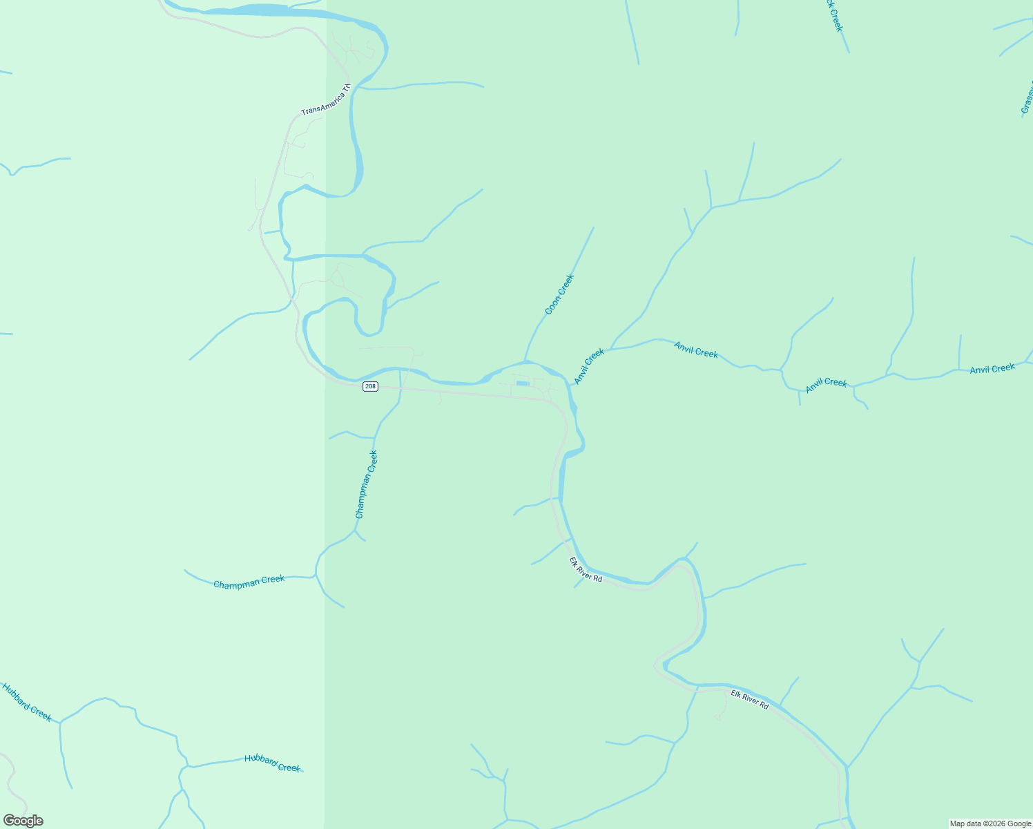 map of restaurants, bars, coffee shops, grocery stores, and more near 95172 Elk River Road in Port Orford