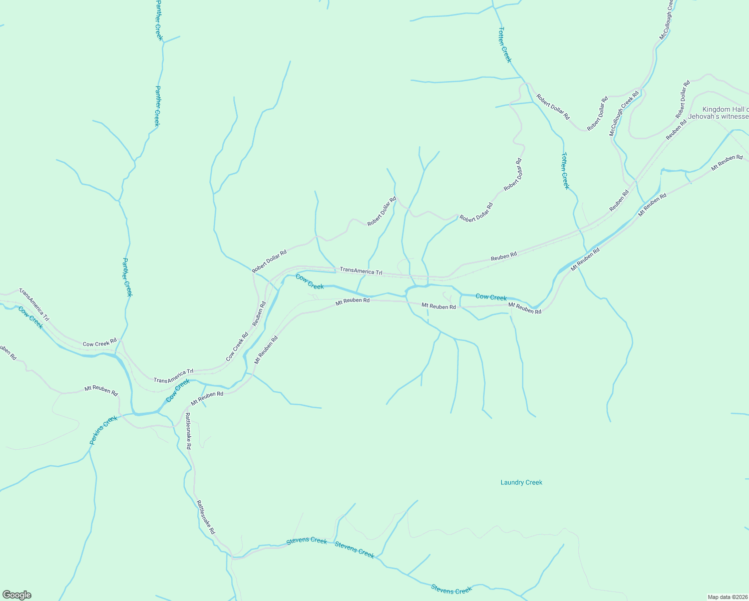 map of restaurants, bars, coffee shops, grocery stores, and more near Mount Reuben Road in Glendale