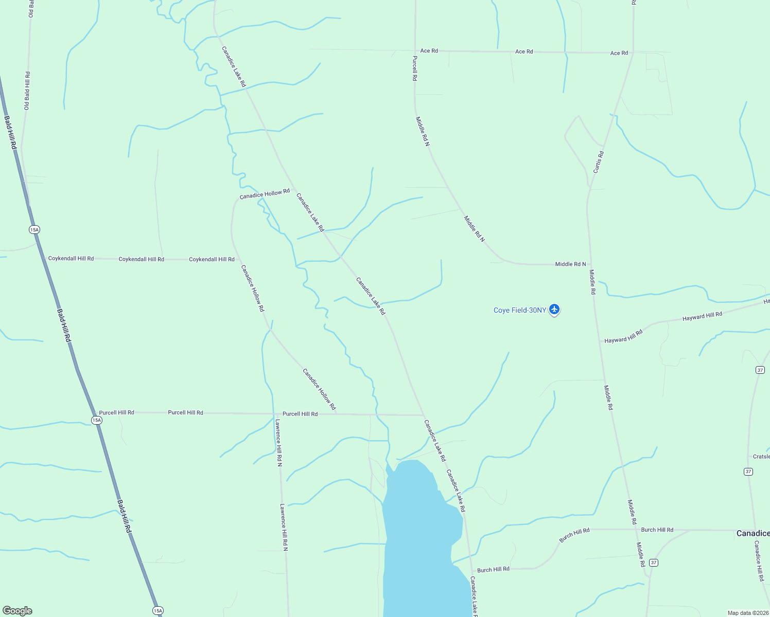 map of restaurants, bars, coffee shops, grocery stores, and more near 5637 Canadice Lake Road in Springwater