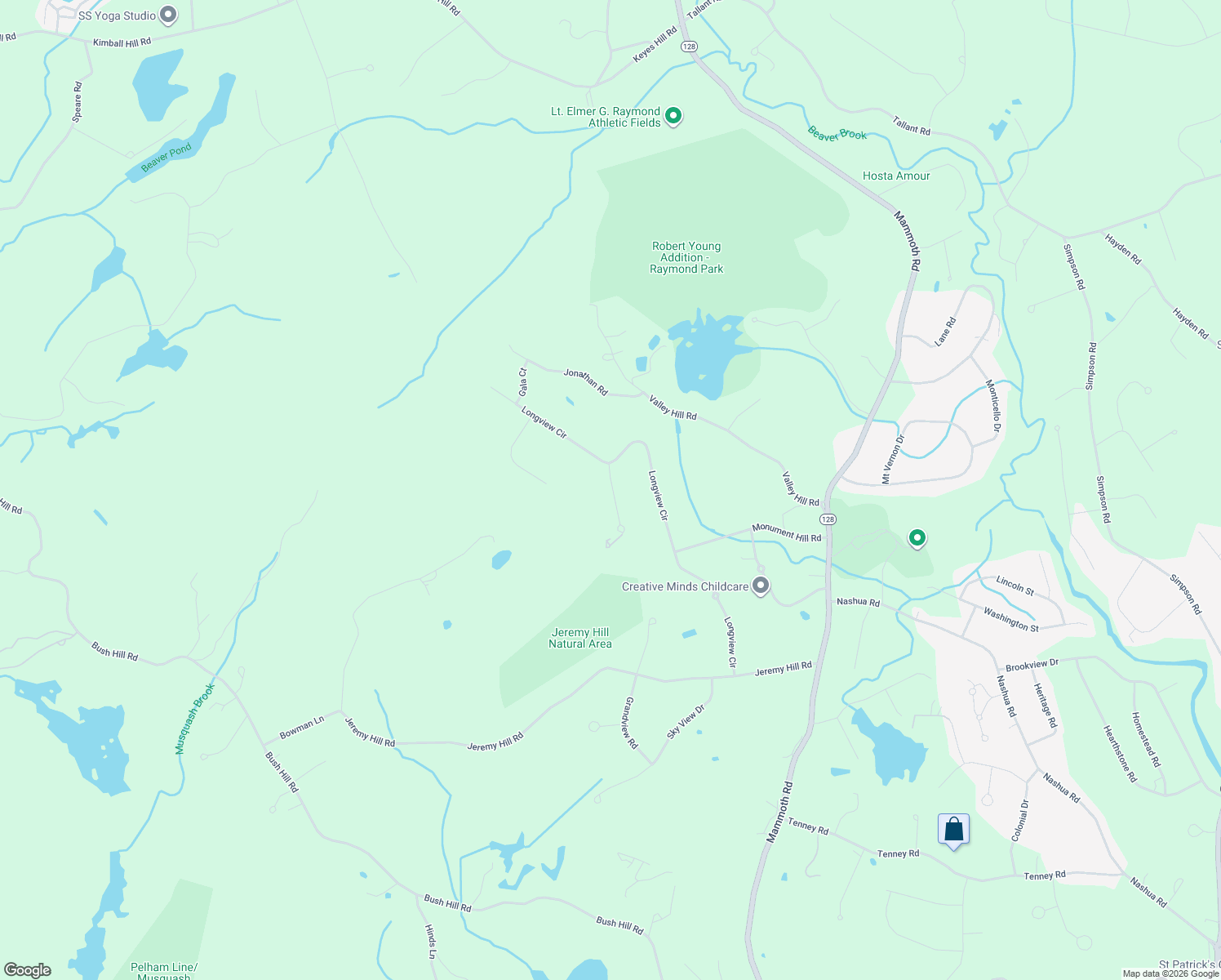 map of restaurants, bars, coffee shops, grocery stores, and more near 25 Collins Way in Pelham