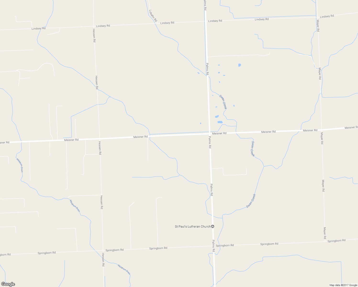 map of restaurants, bars, coffee shops, grocery stores, and more near 8211 Meisner Road in Casco