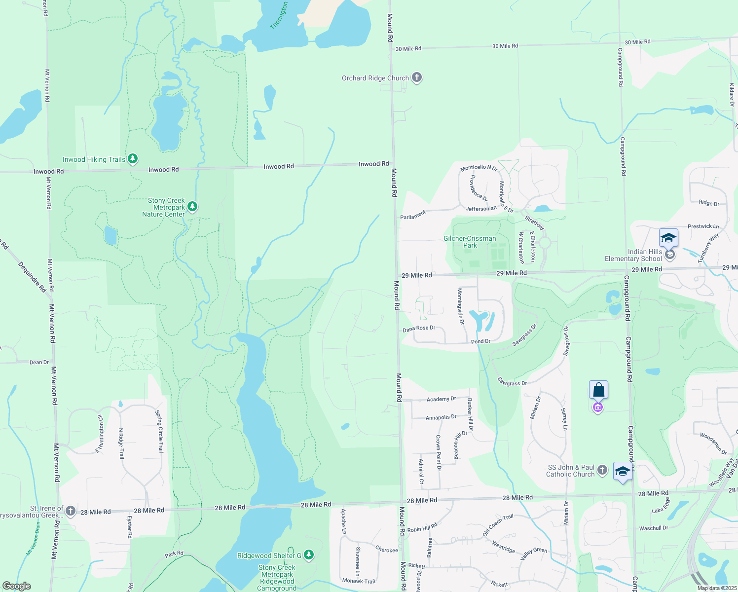 map of restaurants, bars, coffee shops, grocery stores, and more near 61940 Cotswold Dr in Washington