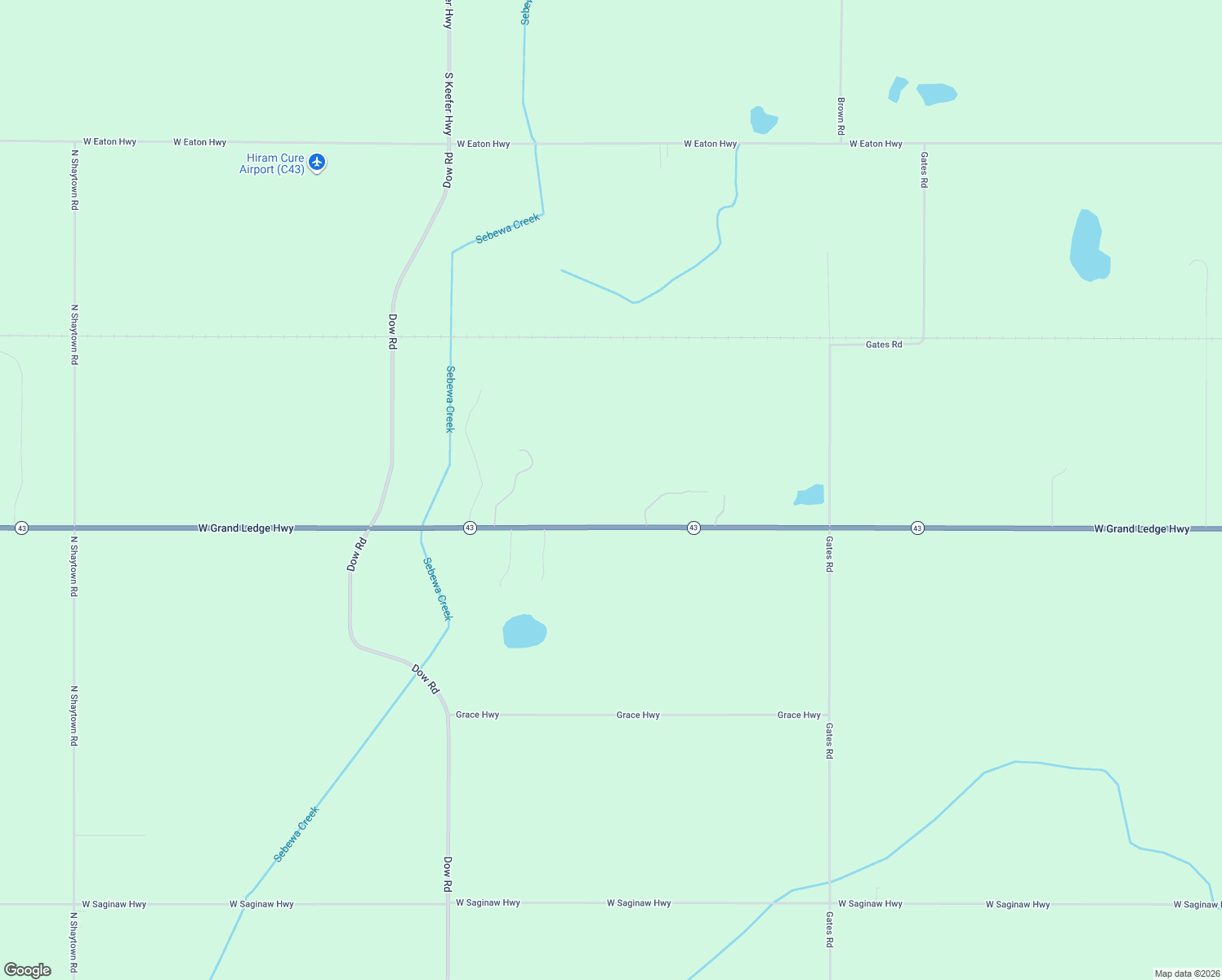 map of restaurants, bars, coffee shops, grocery stores, and more near 5610 West Grand Ledge Highway in Sunfield