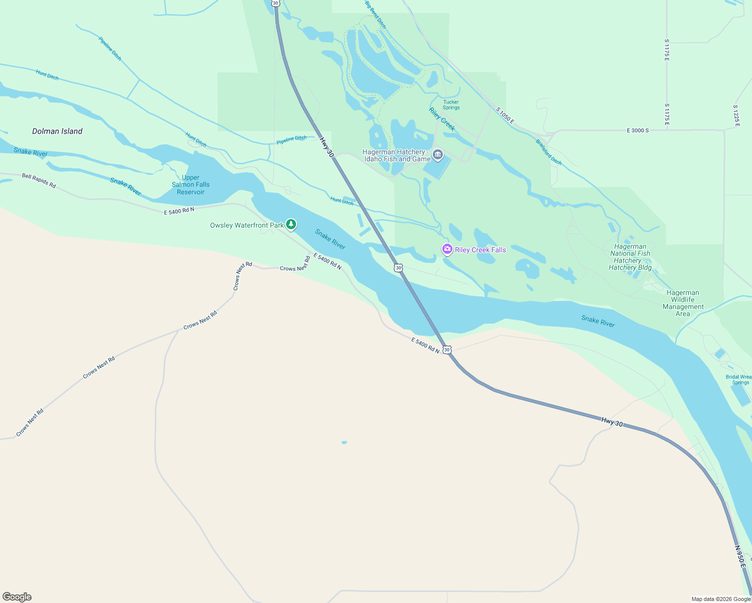 map of restaurants, bars, coffee shops, grocery stores, and more near 41-45 Bell Rapids Rd in Hagerman