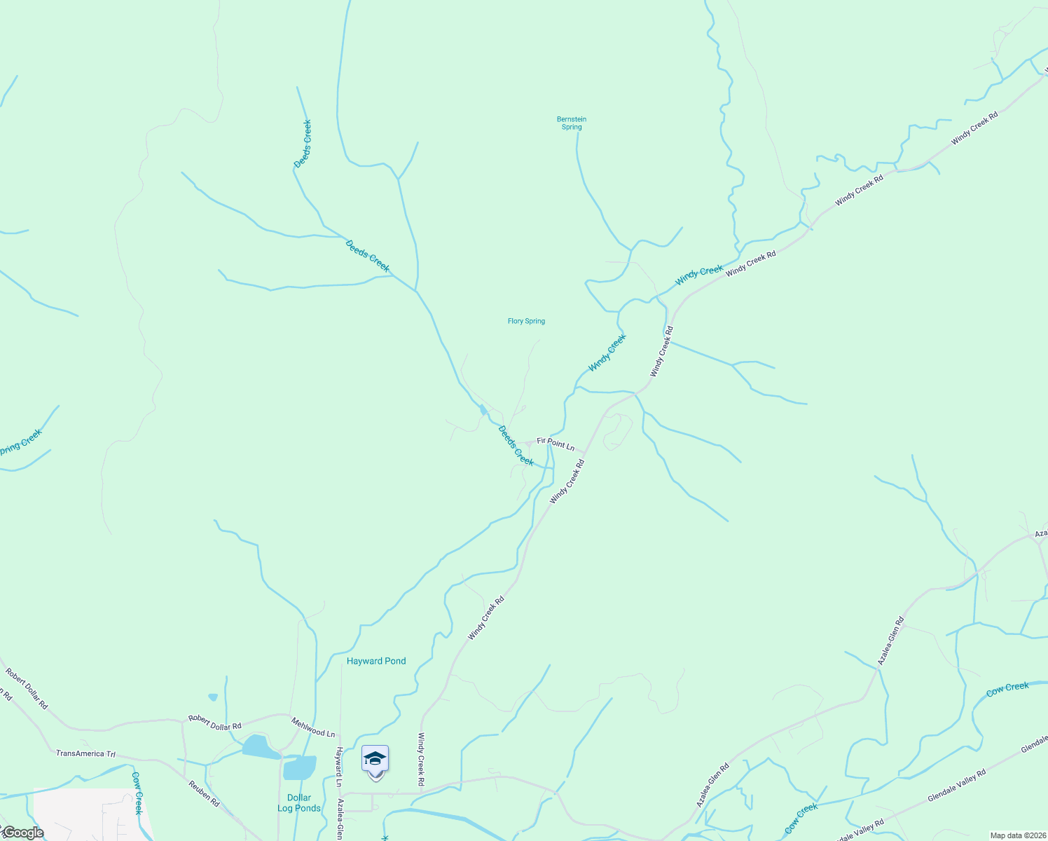 map of restaurants, bars, coffee shops, grocery stores, and more near 377 Fir Point Lane in Glendale