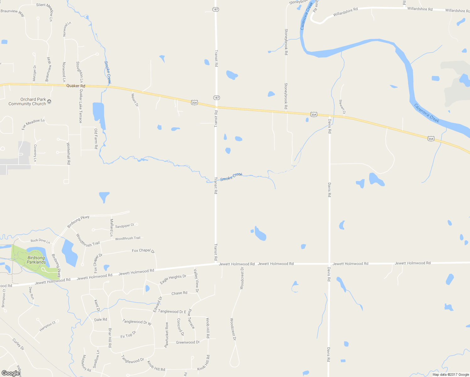map of restaurants, bars, coffee shops, grocery stores, and more near 4551 Transit Road in Orchard Park