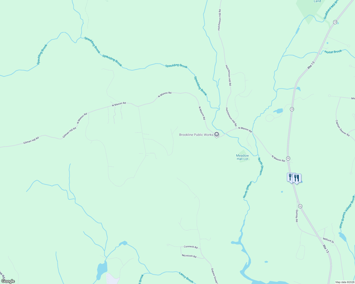 map of restaurants, bars, coffee shops, grocery stores, and more near 9 Kemp Drive in Brookline