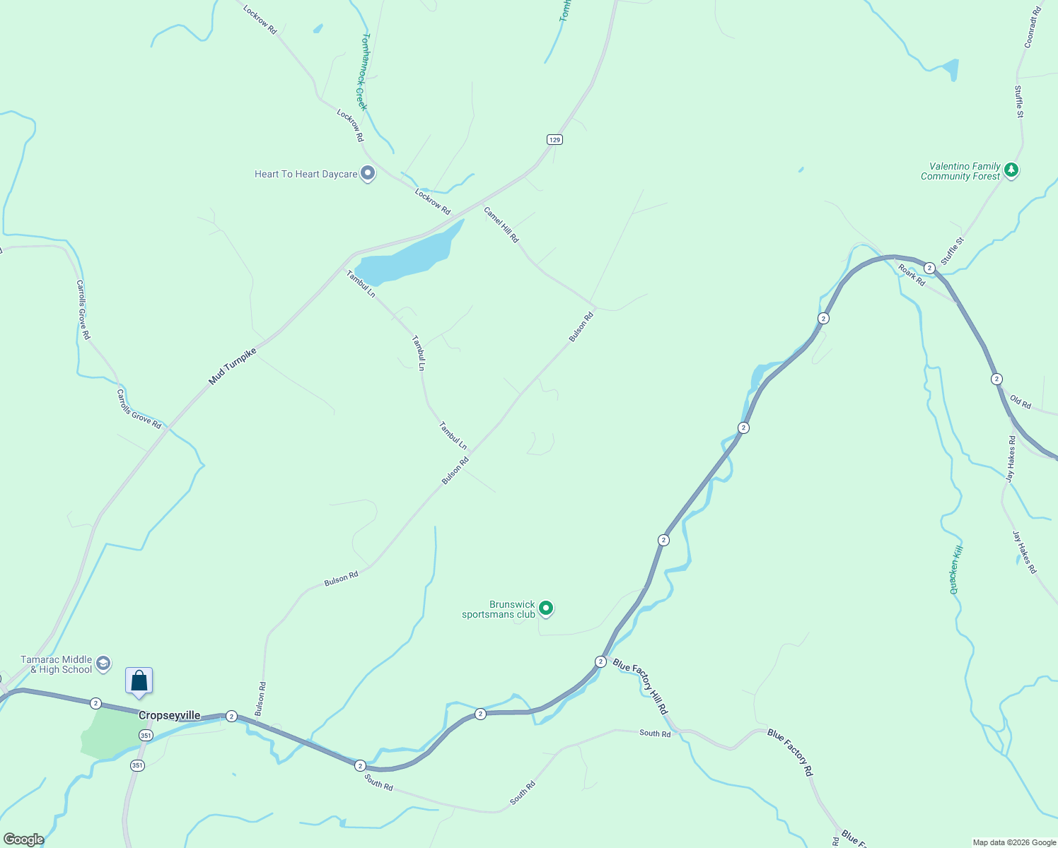 map of restaurants, bars, coffee shops, grocery stores, and more near 276 Bulson Road in Troy