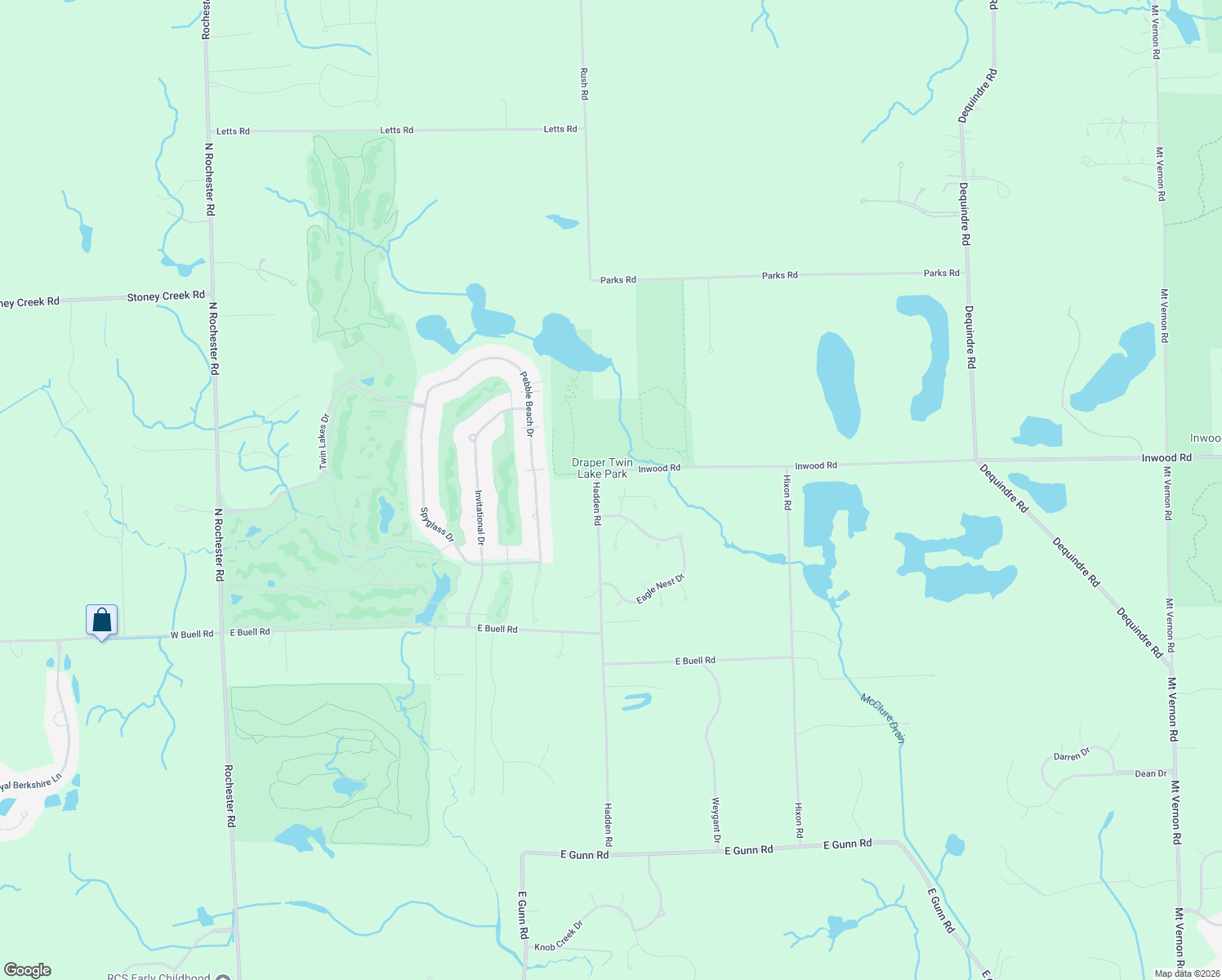 map of restaurants, bars, coffee shops, grocery stores, and more near 2648 Quail Run St in Rochester