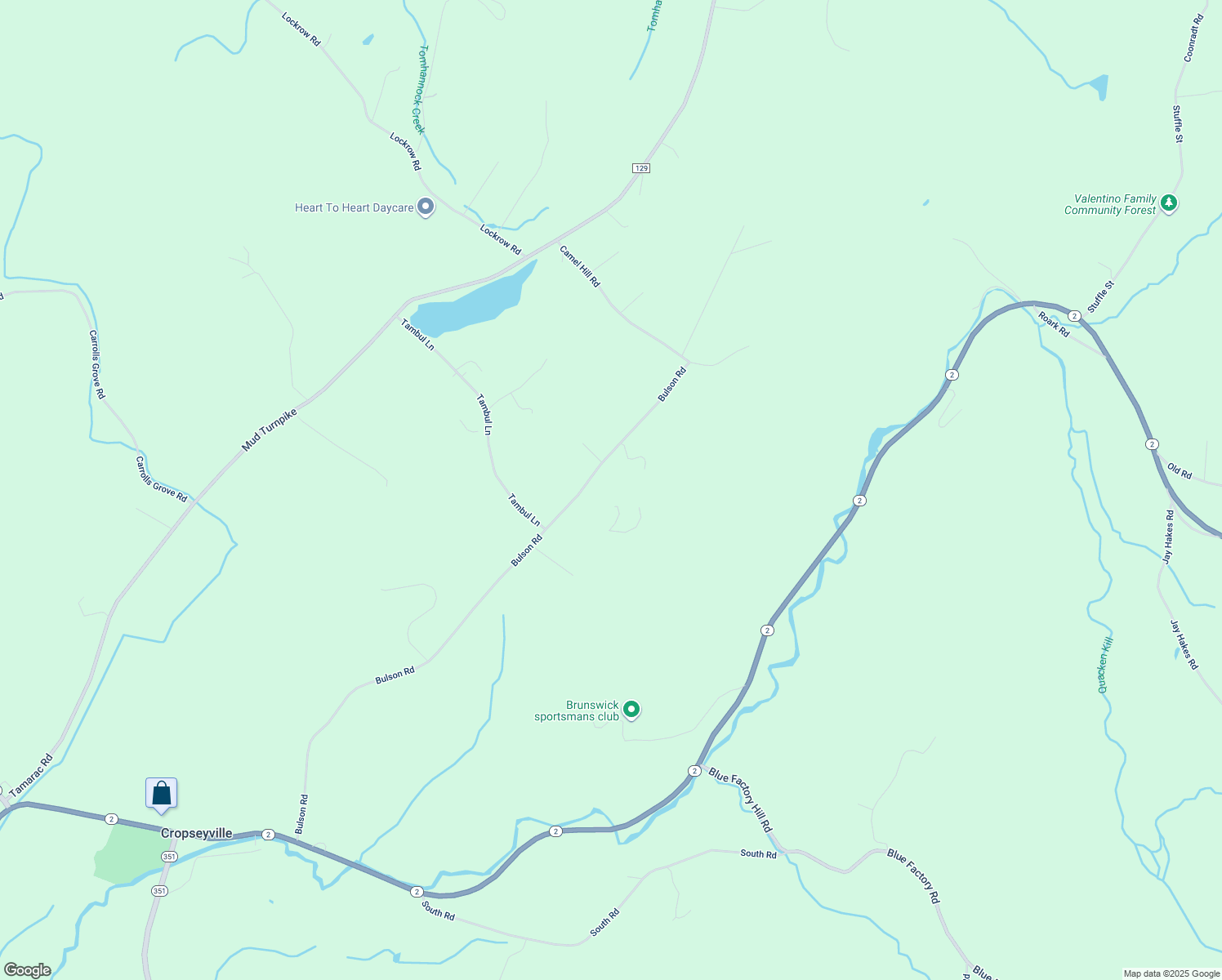 map of restaurants, bars, coffee shops, grocery stores, and more near 276 Bulson Road in Troy