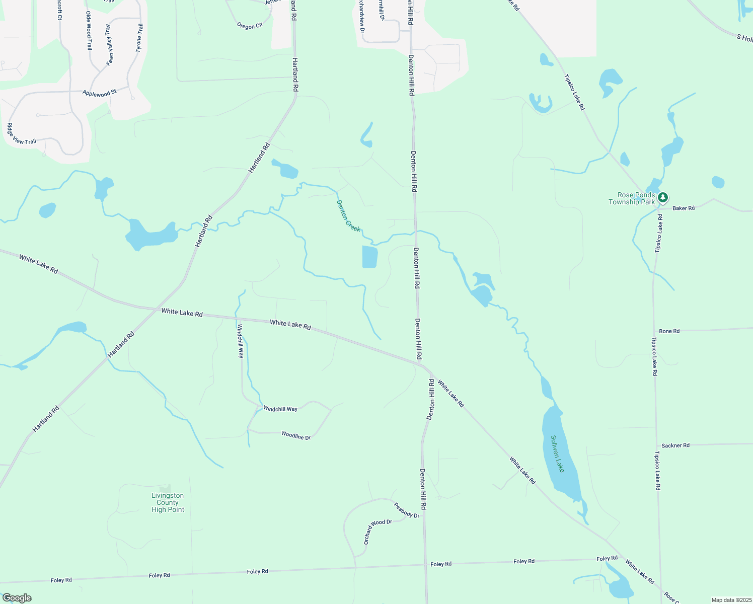 map of restaurants, bars, coffee shops, grocery stores, and more near 10325 Denton Creek Drive in Fenton