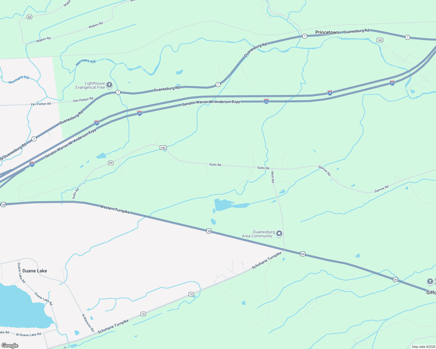 map of restaurants, bars, coffee shops, grocery stores, and more near 491 Suits Road in Duanesburg