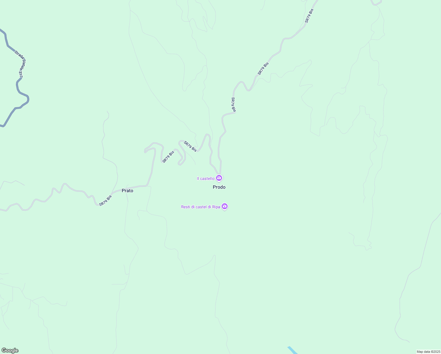 map of restaurants, bars, coffee shops, grocery stores, and more near 53 SR79 Bis in Prodo
