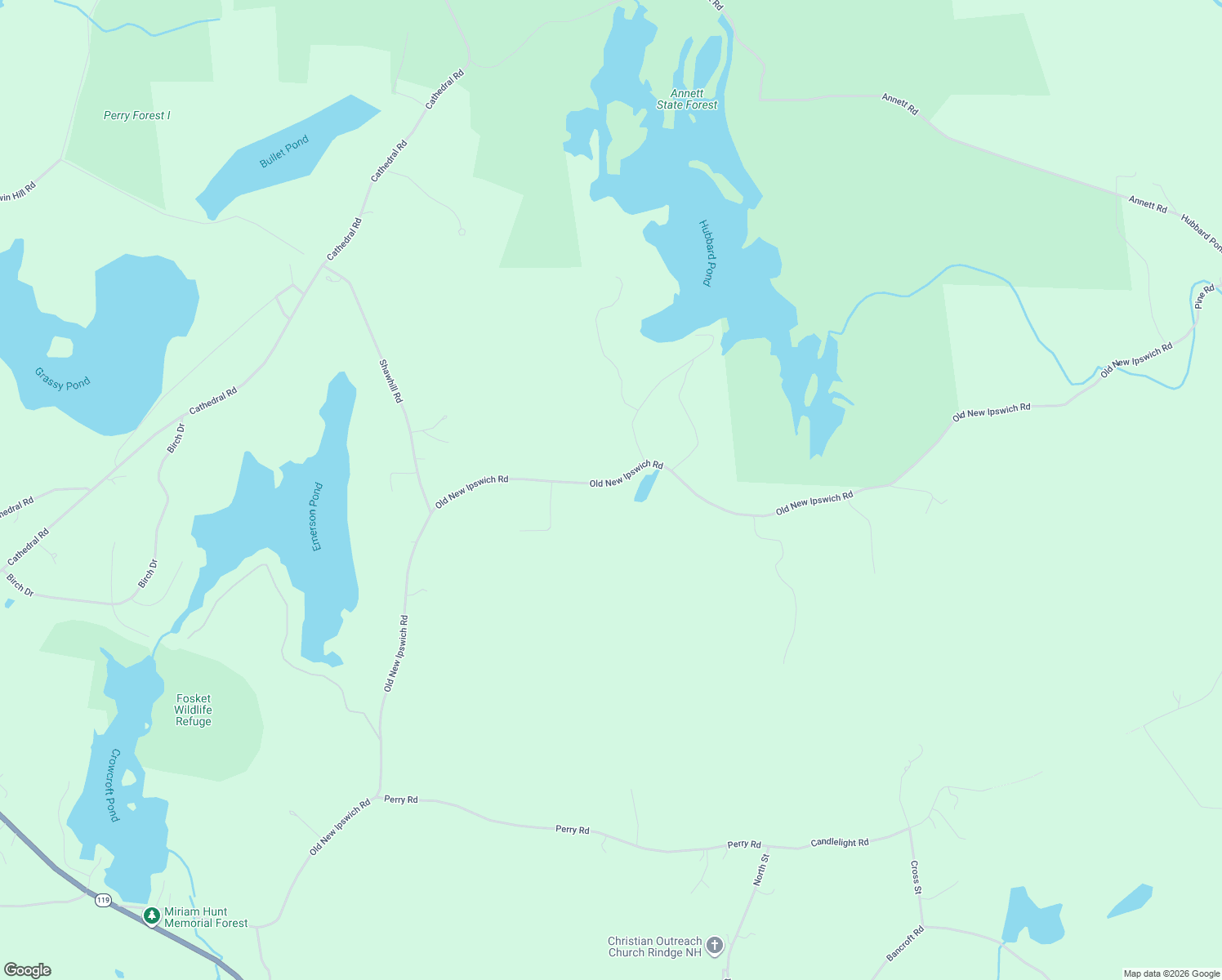 map of restaurants, bars, coffee shops, grocery stores, and more near 420 Old New Ipswich Road in Rindge