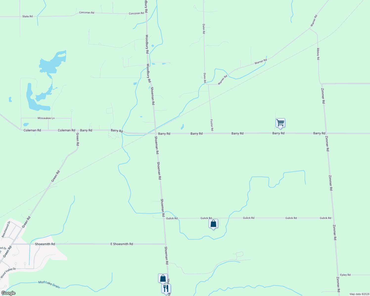 map of restaurants, bars, coffee shops, grocery stores, and more near 620 Barry Rd in Ingham