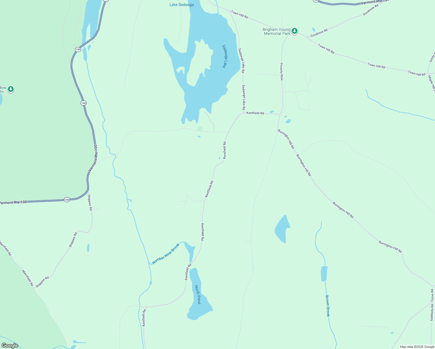 map of restaurants, bars, coffee shops, grocery stores, and more near 843 Kentfield Road in Whitingham