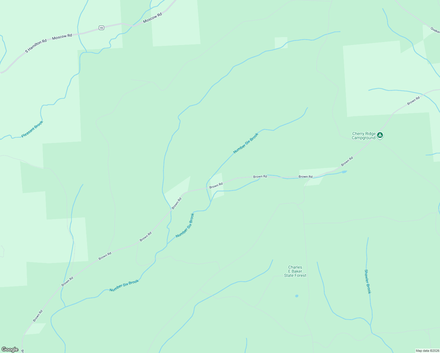 map of restaurants, bars, coffee shops, grocery stores, and more near 9255 Brown Road in Hubbardsville