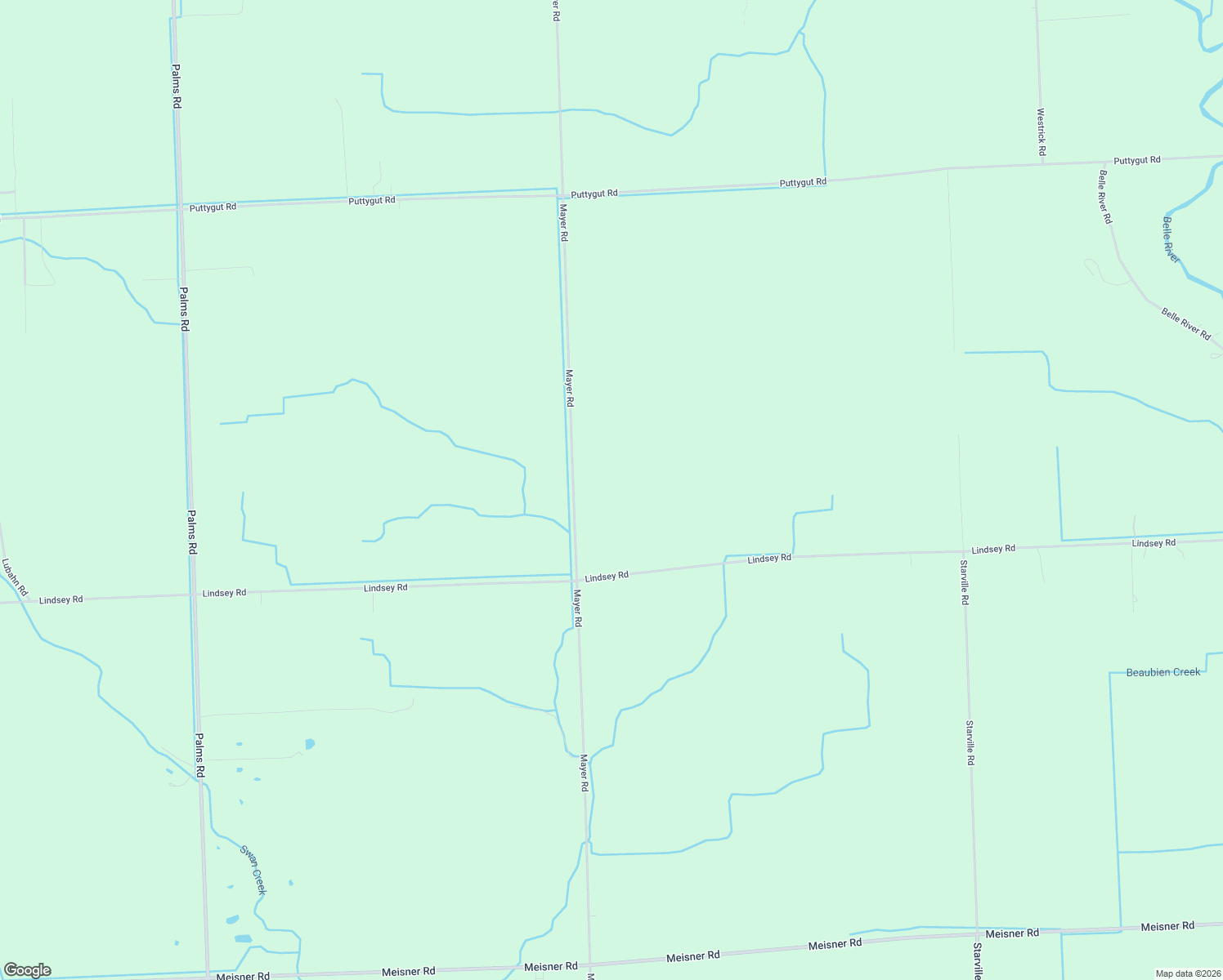 map of restaurants, bars, coffee shops, grocery stores, and more near 4343 Mayer Road in China Township
