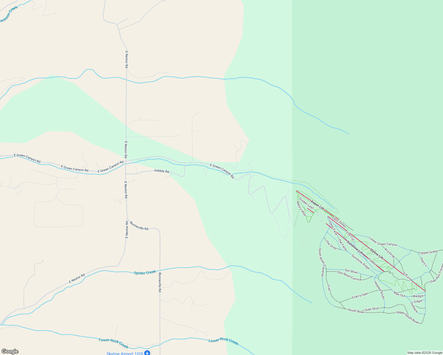 map of restaurants, bars, coffee shops, grocery stores, and more near 2273 East Green Canyon Road in Inkom