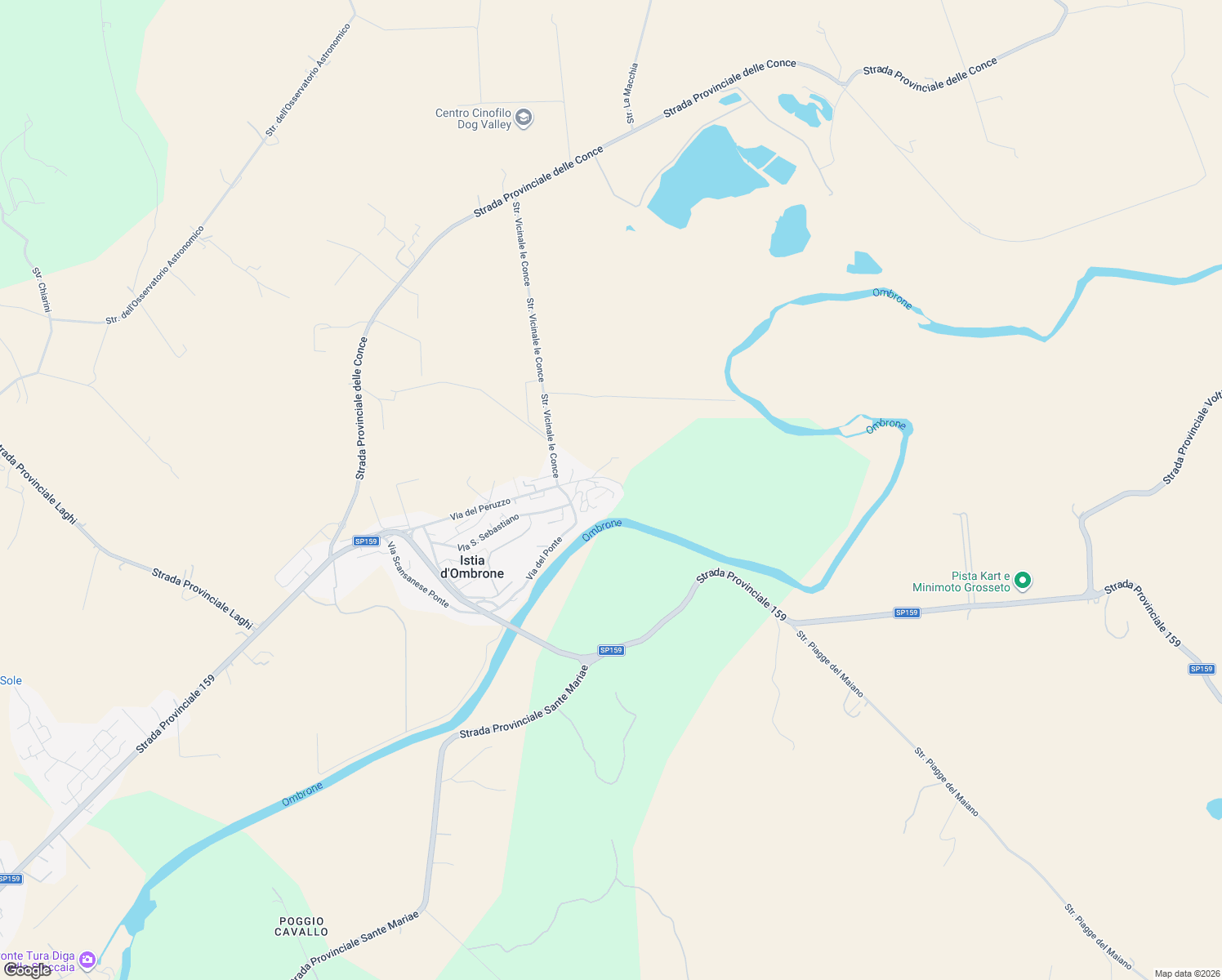 map of restaurants, bars, coffee shops, grocery stores, and more near 24 Via di Mezzo in Istia d'Ombrone