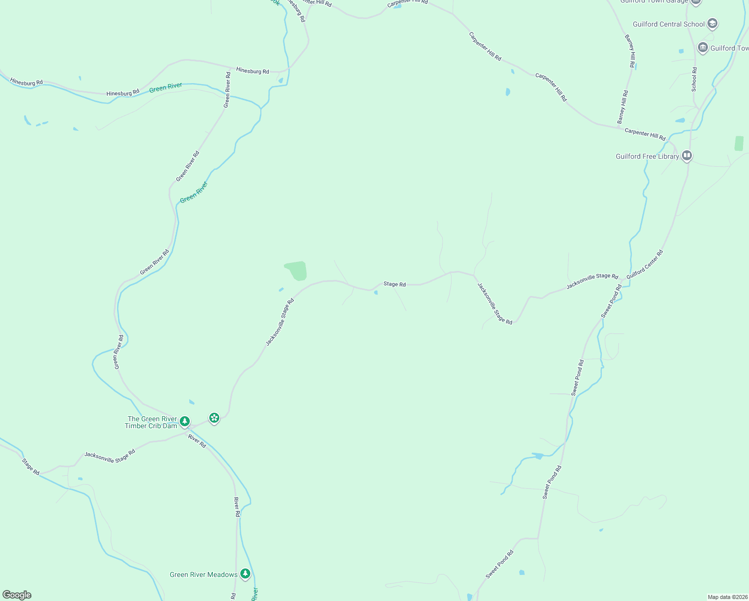 map of restaurants, bars, coffee shops, grocery stores, and more near 1311 Jacksonville Stage Road in Guilford