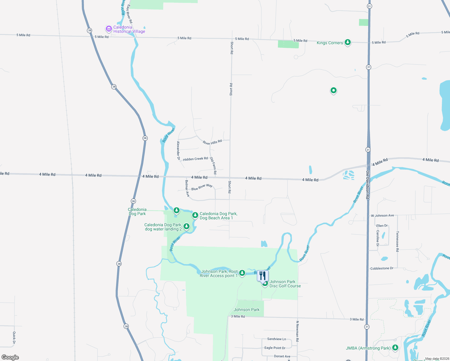 map of restaurants, bars, coffee shops, grocery stores, and more near 6221 4 Mile Rd in Racine