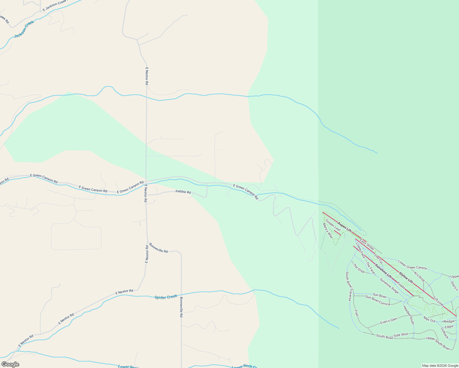 map of restaurants, bars, coffee shops, grocery stores, and more near 2270 East Green Canyon Road in Inkom