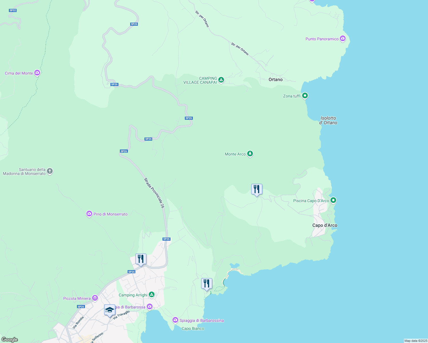 map of restaurants, bars, coffee shops, grocery stores, and more near in Province of Livorno