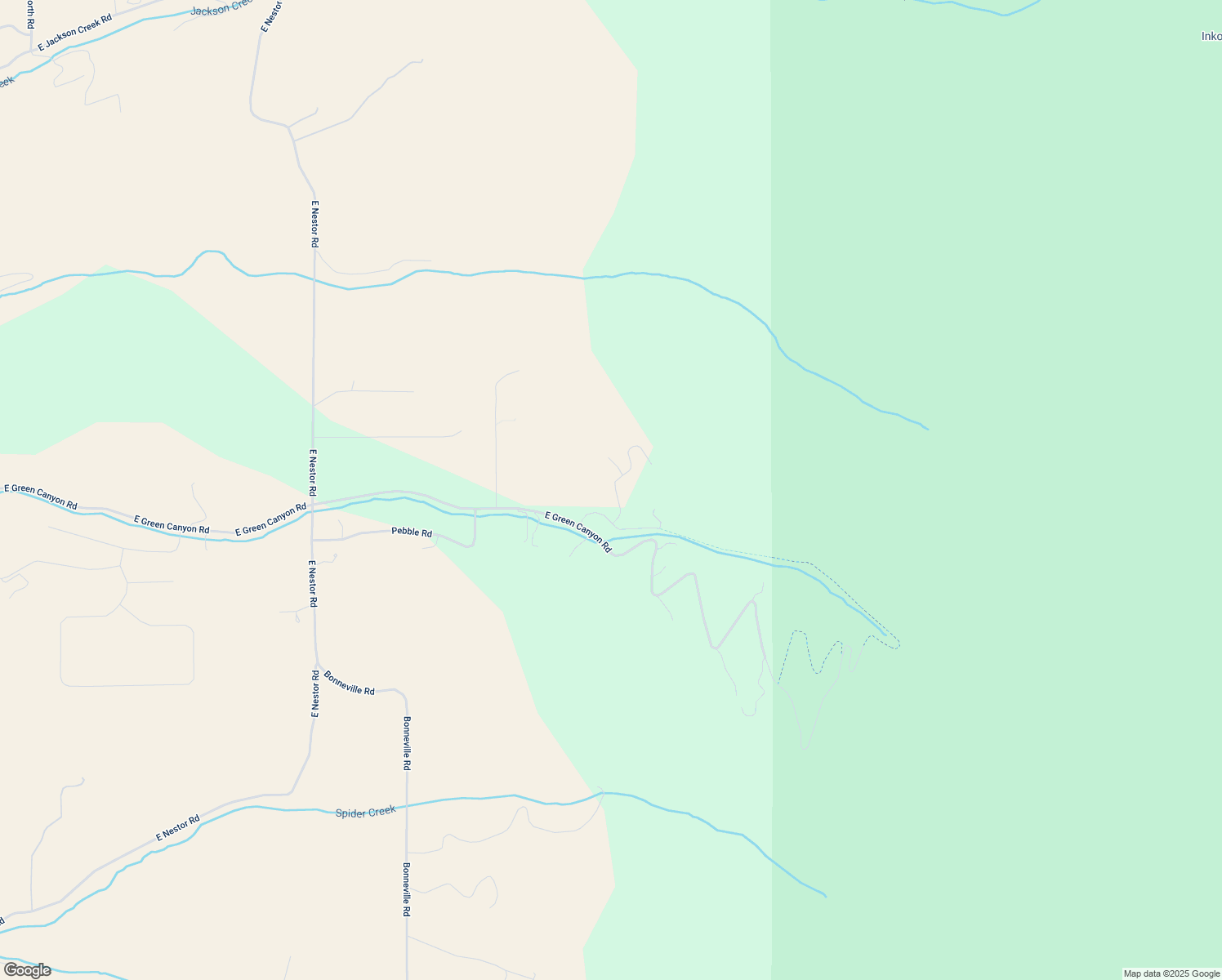 map of restaurants, bars, coffee shops, grocery stores, and more near 2270-2428 East Green Canyon Road in Inkom