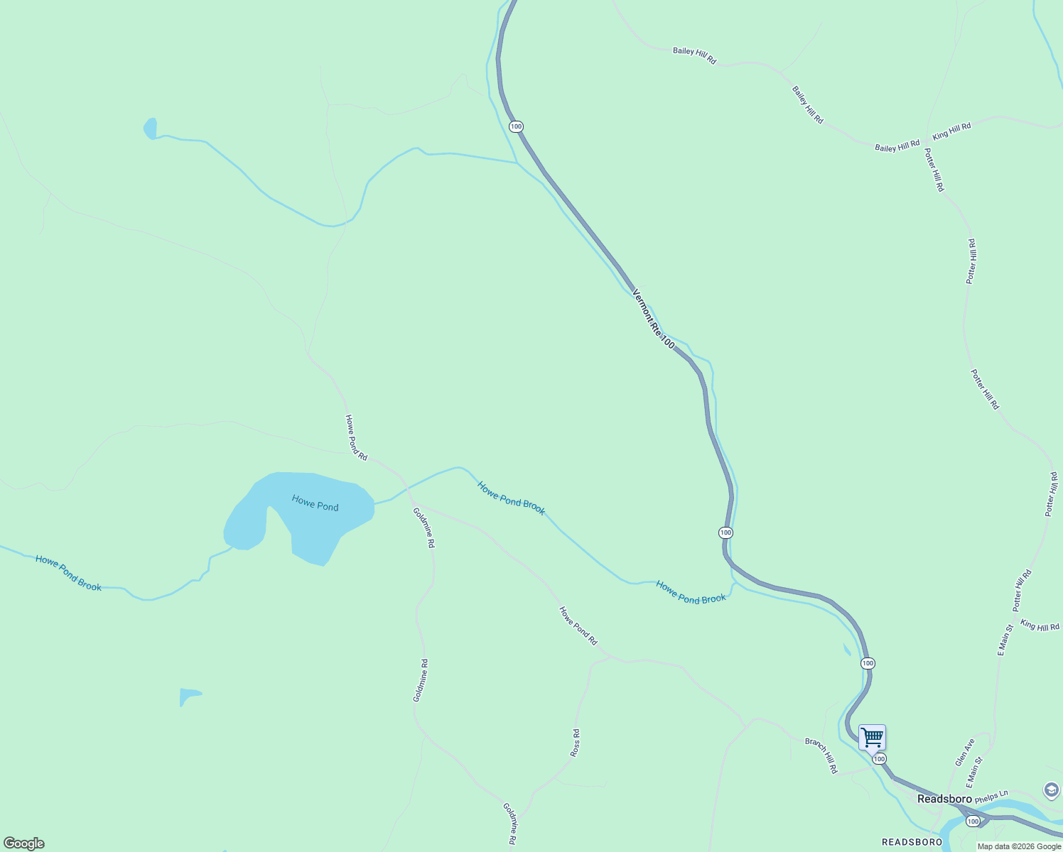 map of restaurants, bars, coffee shops, grocery stores, and more near 536-1308 Howe Pond Road in Readsboro