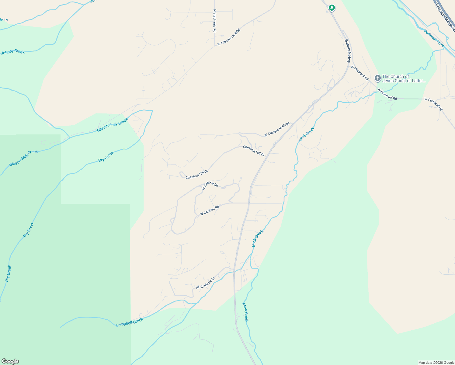 map of restaurants, bars, coffee shops, grocery stores, and more near 9401 West Caribou Road in Pocatello