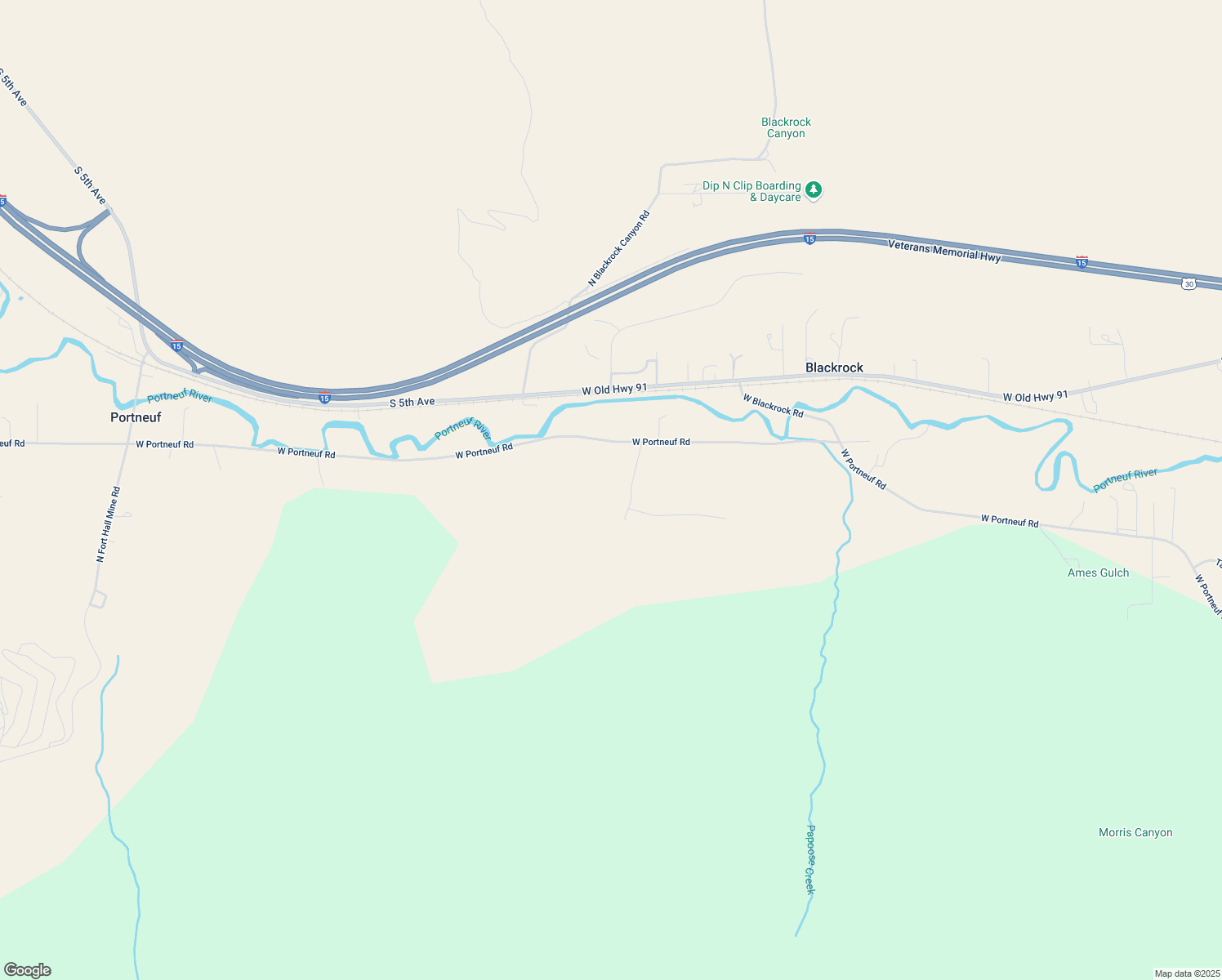 map of restaurants, bars, coffee shops, grocery stores, and more near 5787 West Portneuf Road in Pocatello