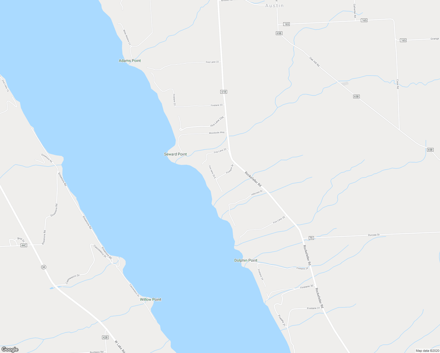 map of restaurants, bars, coffee shops, grocery stores, and more near Firelane 26 in Cayuga County