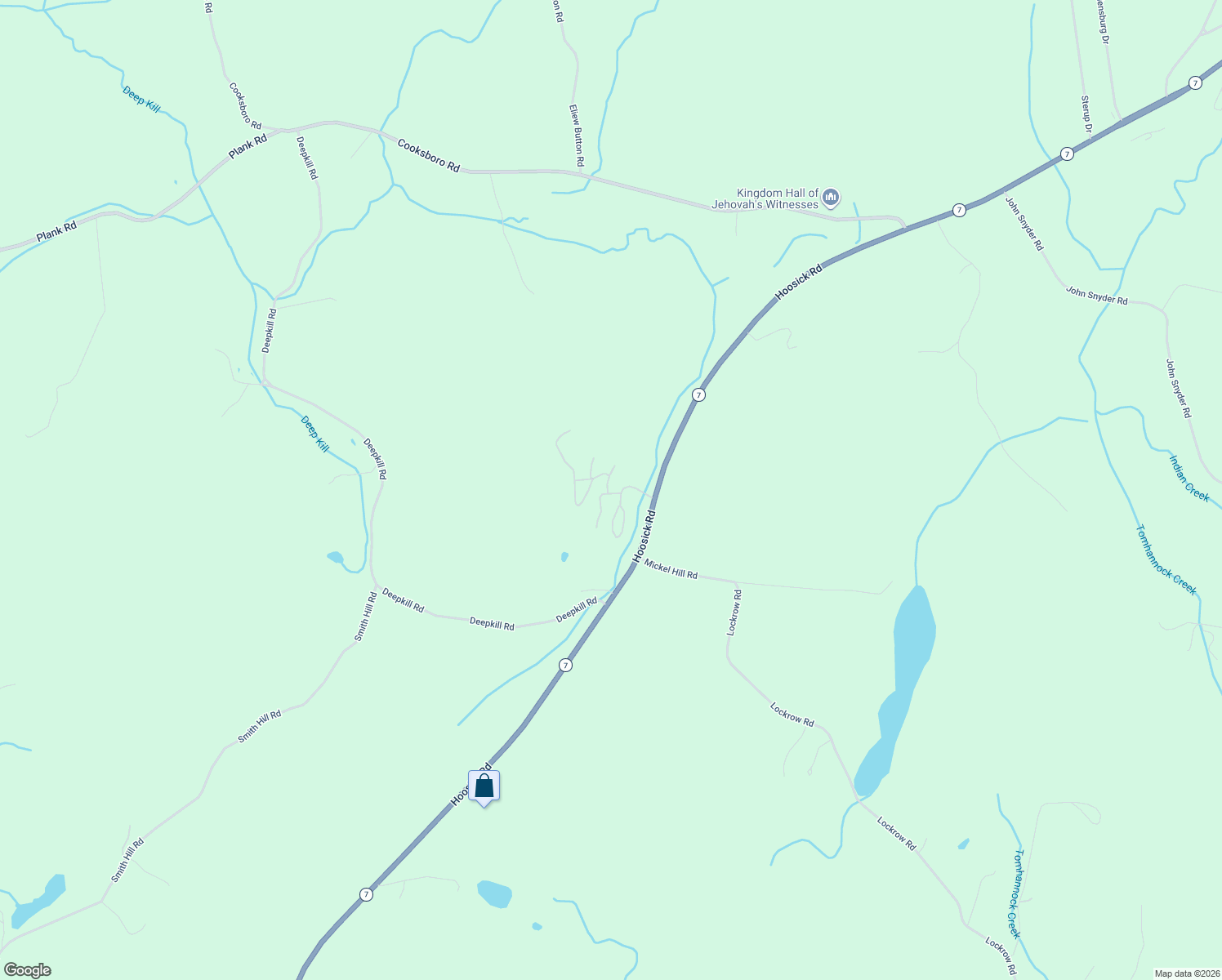 map of restaurants, bars, coffee shops, grocery stores, and more near 58 Terrace Drive in Troy