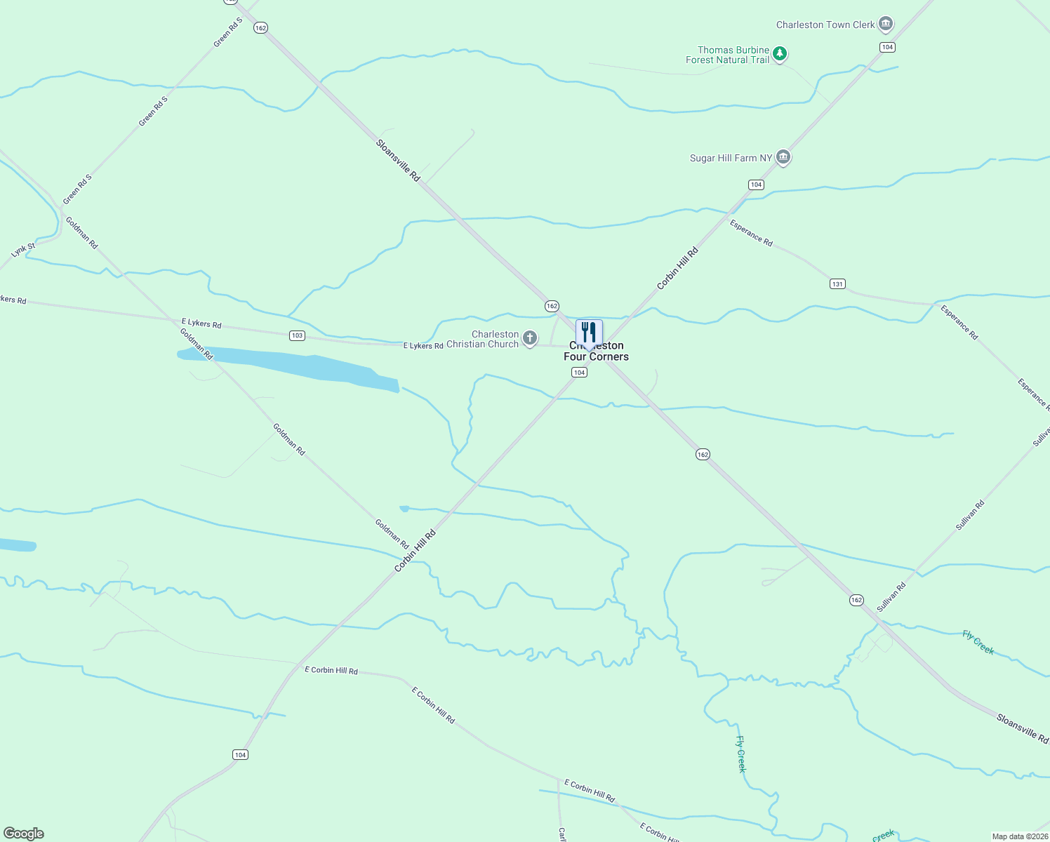 map of restaurants, bars, coffee shops, grocery stores, and more near 812 Corbin Hill Road in Sprakers