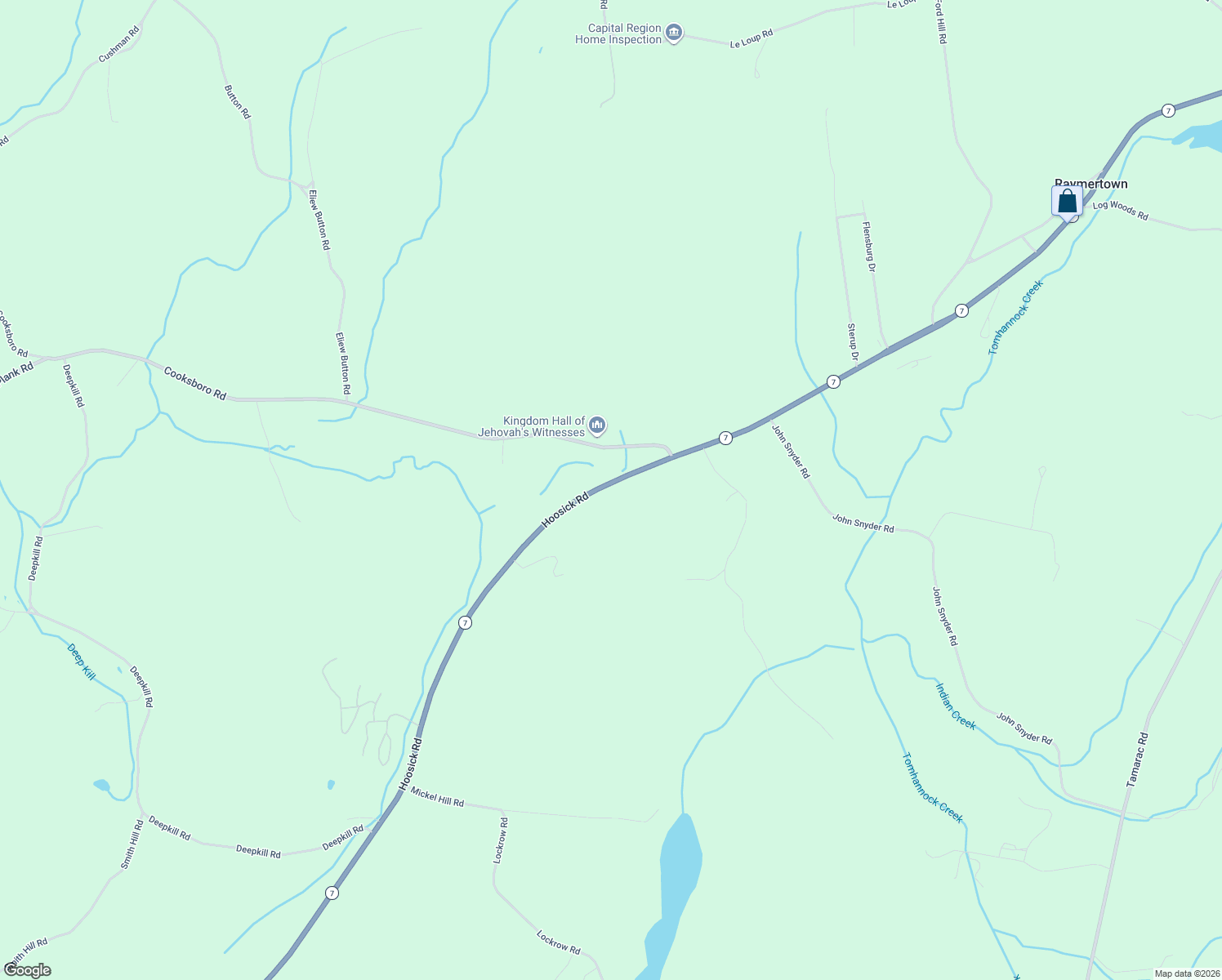 map of restaurants, bars, coffee shops, grocery stores, and more near 1944 New York 7 in Troy