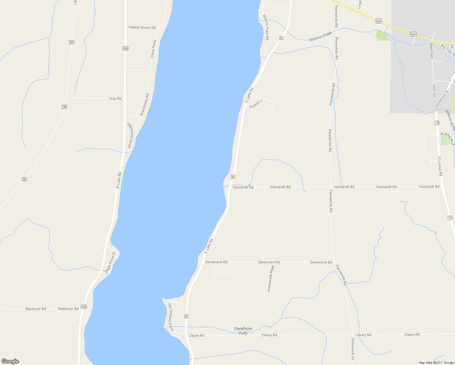 map of restaurants, bars, coffee shops, grocery stores, and more near 4368 East Lake Road in Livonia