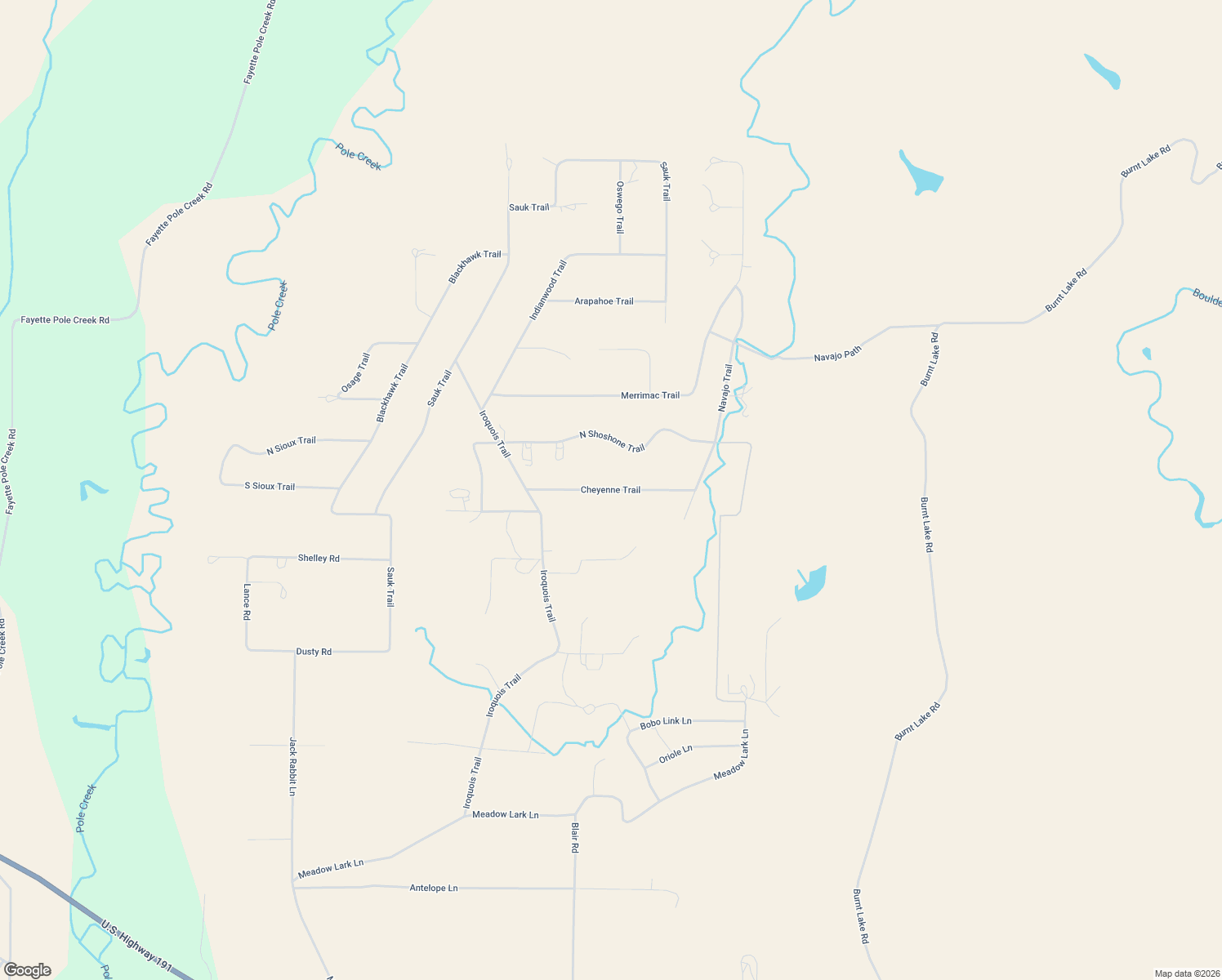 map of restaurants, bars, coffee shops, grocery stores, and more near 18 Cheyenne Trail in Pinedale