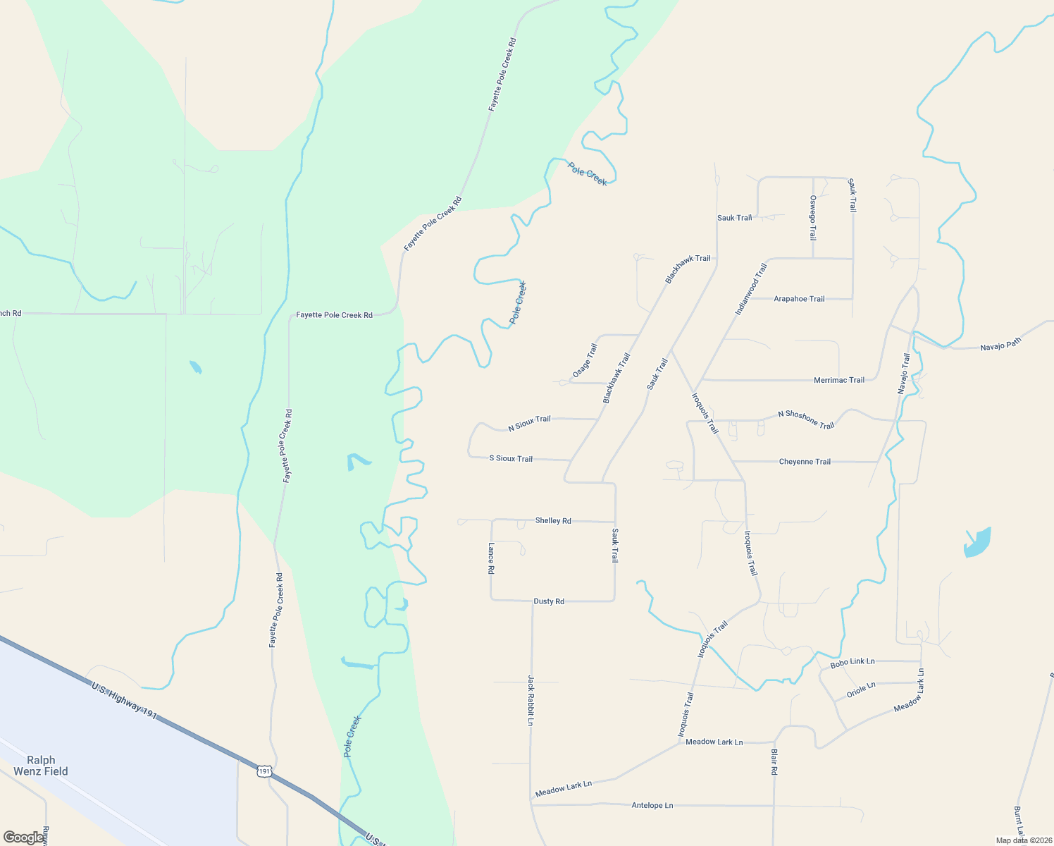 map of restaurants, bars, coffee shops, grocery stores, and more near 23 North Sioux Trail in Pinedale
