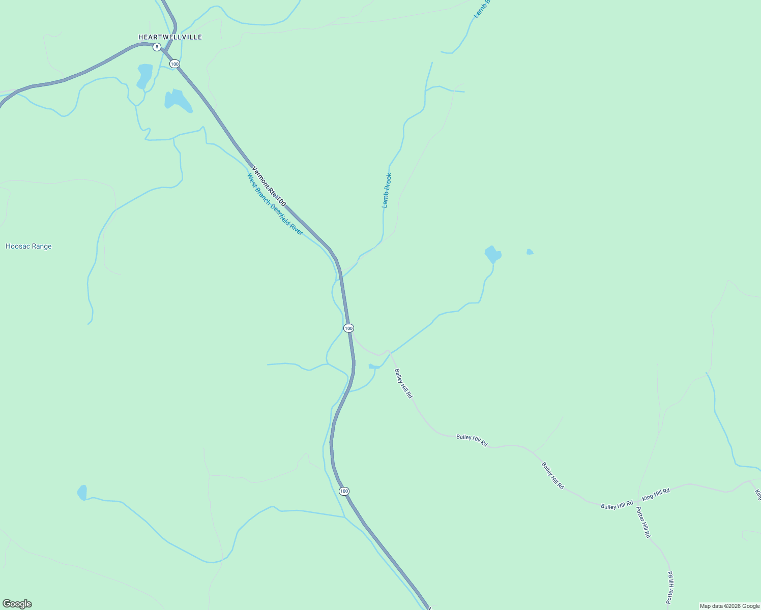 map of restaurants, bars, coffee shops, grocery stores, and more near 3541 Vermont Route 100 in Readsboro