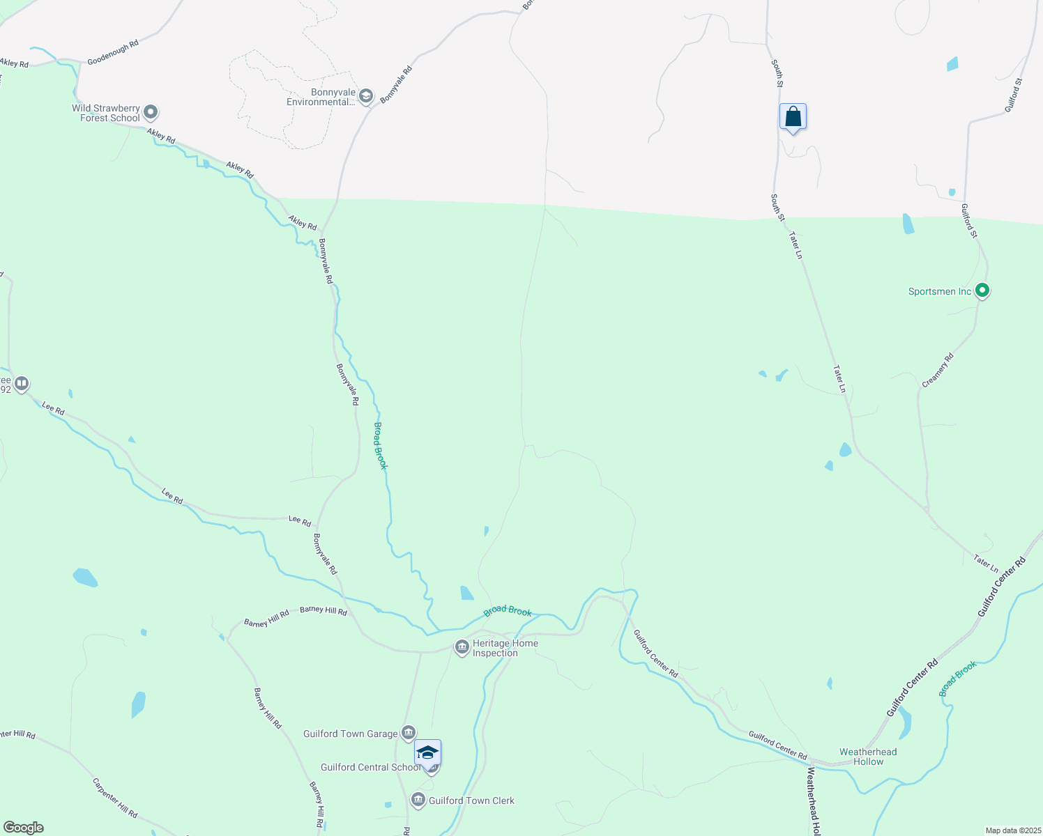 map of restaurants, bars, coffee shops, grocery stores, and more near Ashworth Road in Guilford
