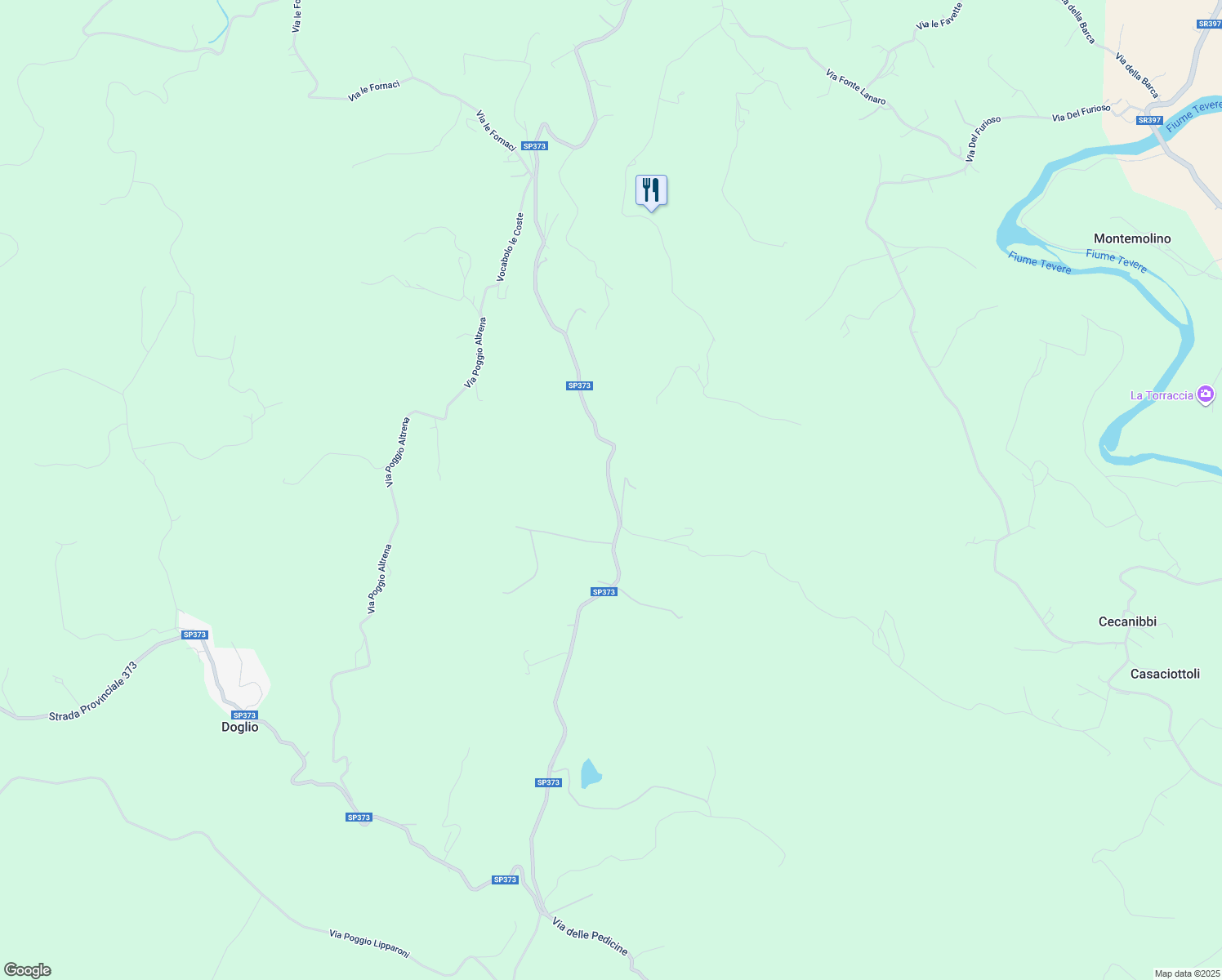 map of restaurants, bars, coffee shops, grocery stores, and more near 1 Via Belvedere in Provincia di Perugia