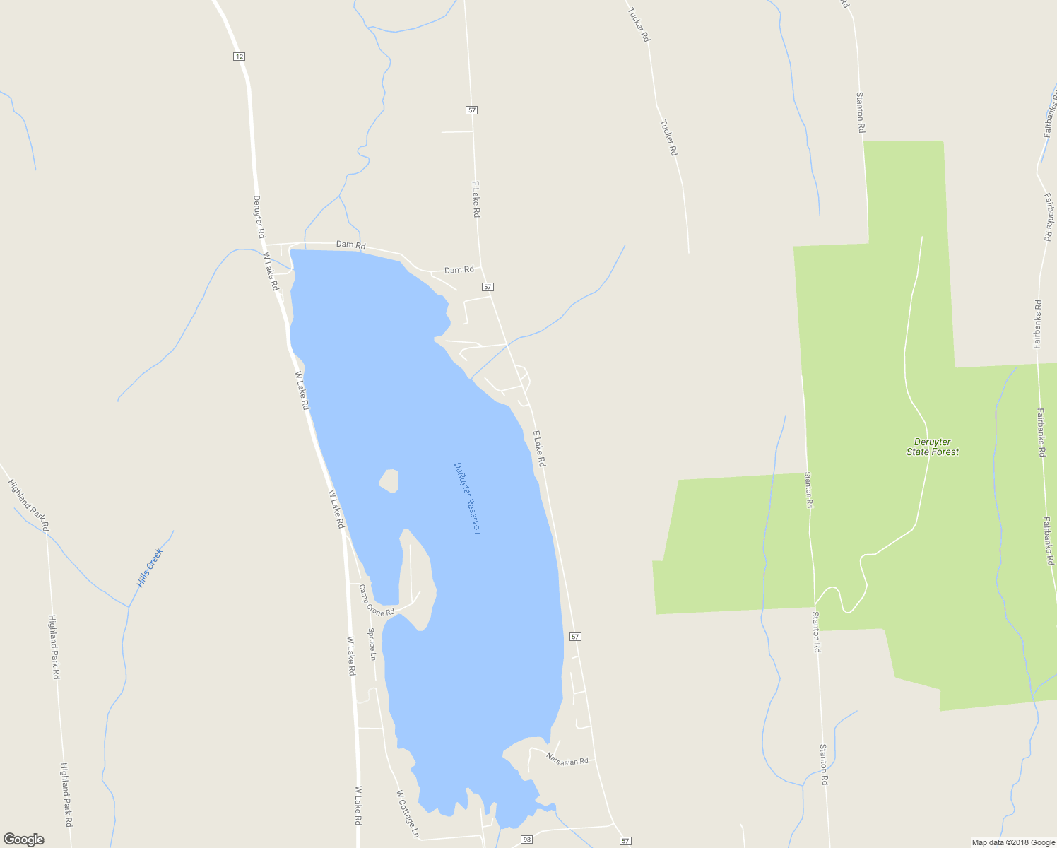 map of restaurants, bars, coffee shops, grocery stores, and more near 231 East Lake Road in DeRuyter