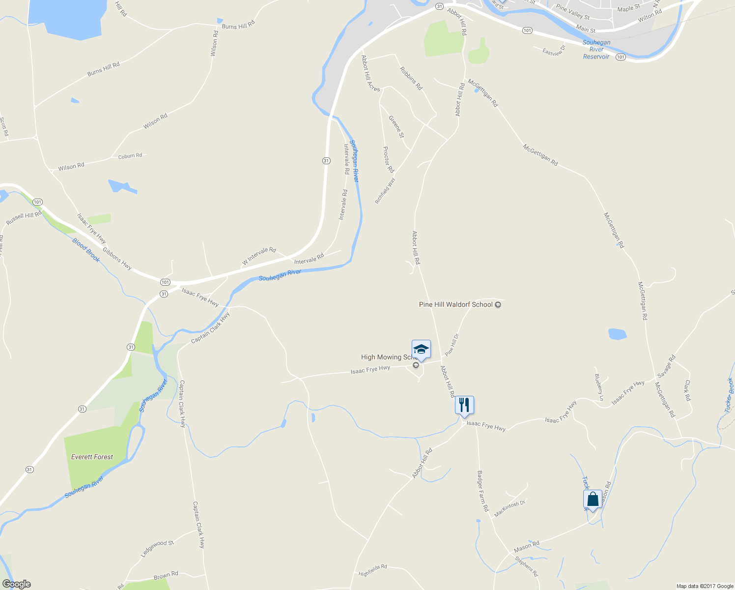 map of restaurants, bars, coffee shops, grocery stores, and more near 259 Abbot Hill Road in Wilton