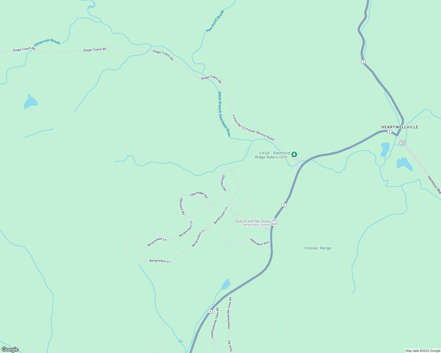map of restaurants, bars, coffee shops, grocery stores, and more near 516 Oberdorf Road in Readsboro