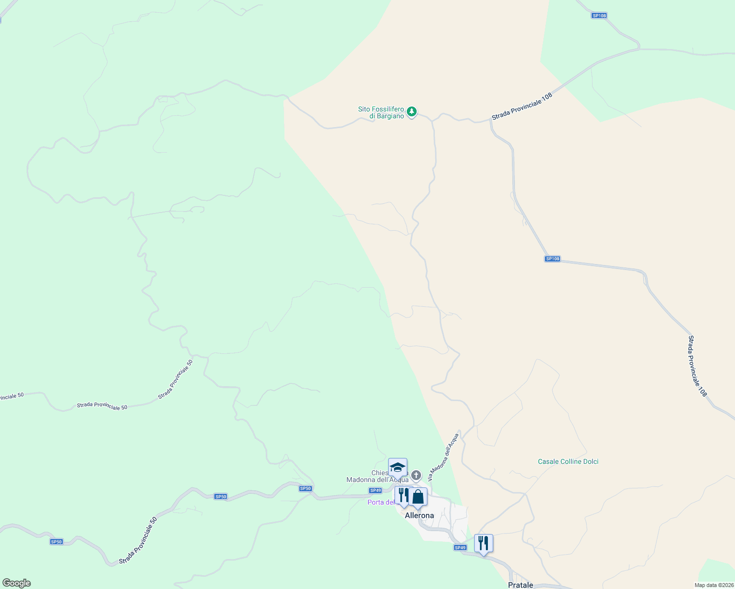 map of restaurants, bars, coffee shops, grocery stores, and more near 48 Vocabolo Montarciano in Provincia di Terni