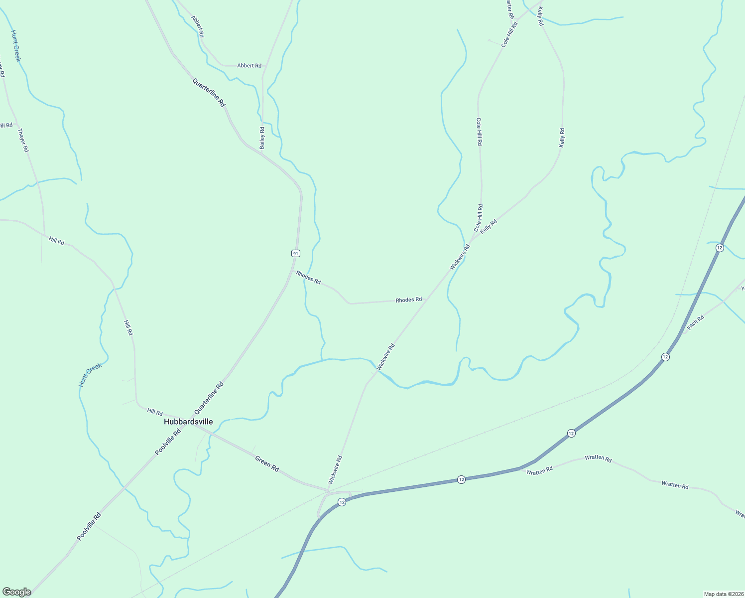 map of restaurants, bars, coffee shops, grocery stores, and more near 8335 Rhoades Rd in Hubbardsville